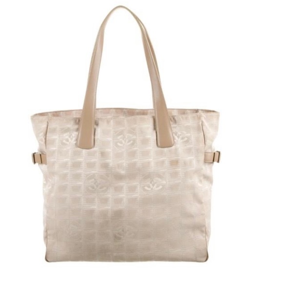 Authentic Chanel CHANEL New Travel Line Tote MM Bag Nylon Gently Used - Picture 3 of 6